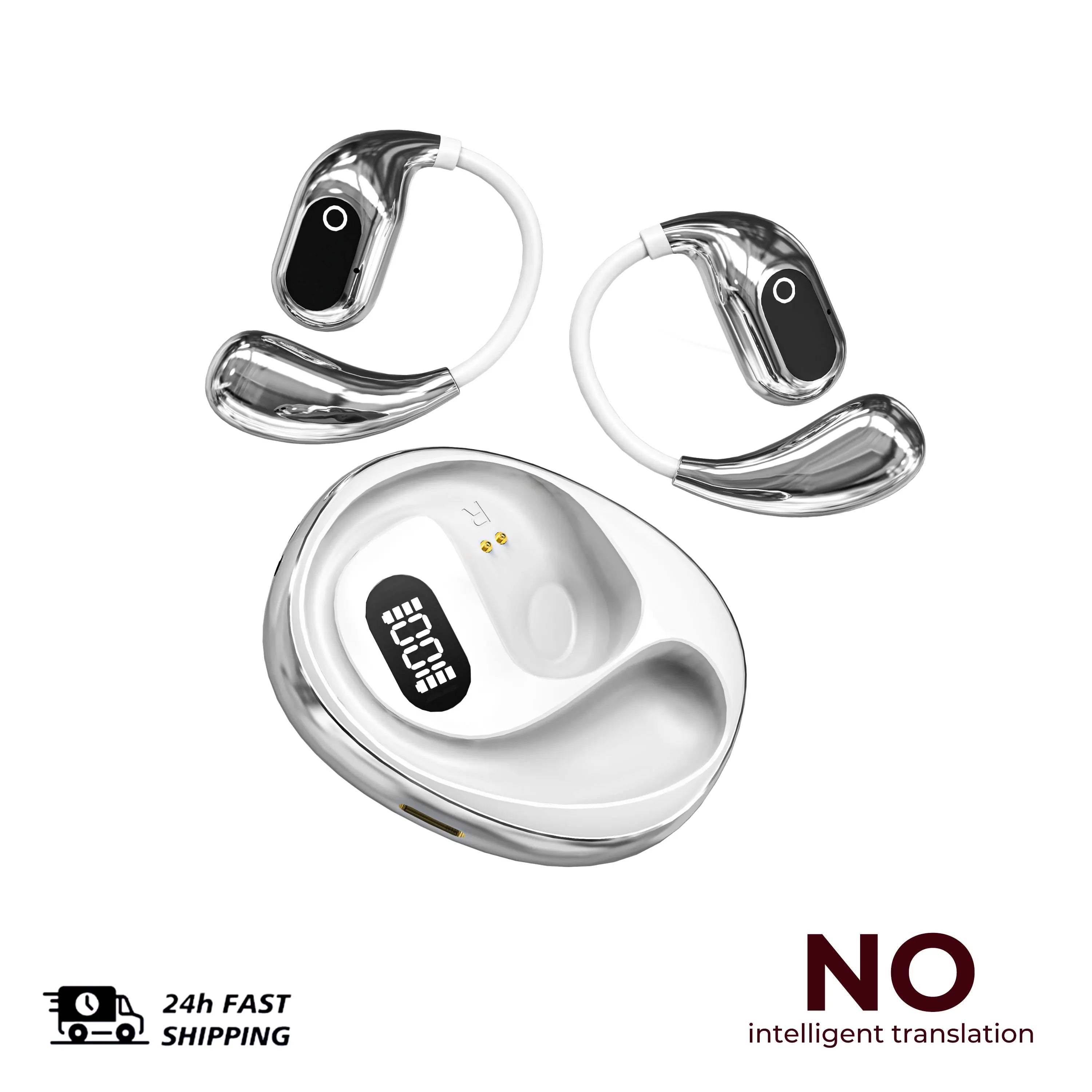 Ai Translator Headphones 144 Languages Wireless Real Time Translation Bluetooth Headset Waterproof Earbud For Business Travel