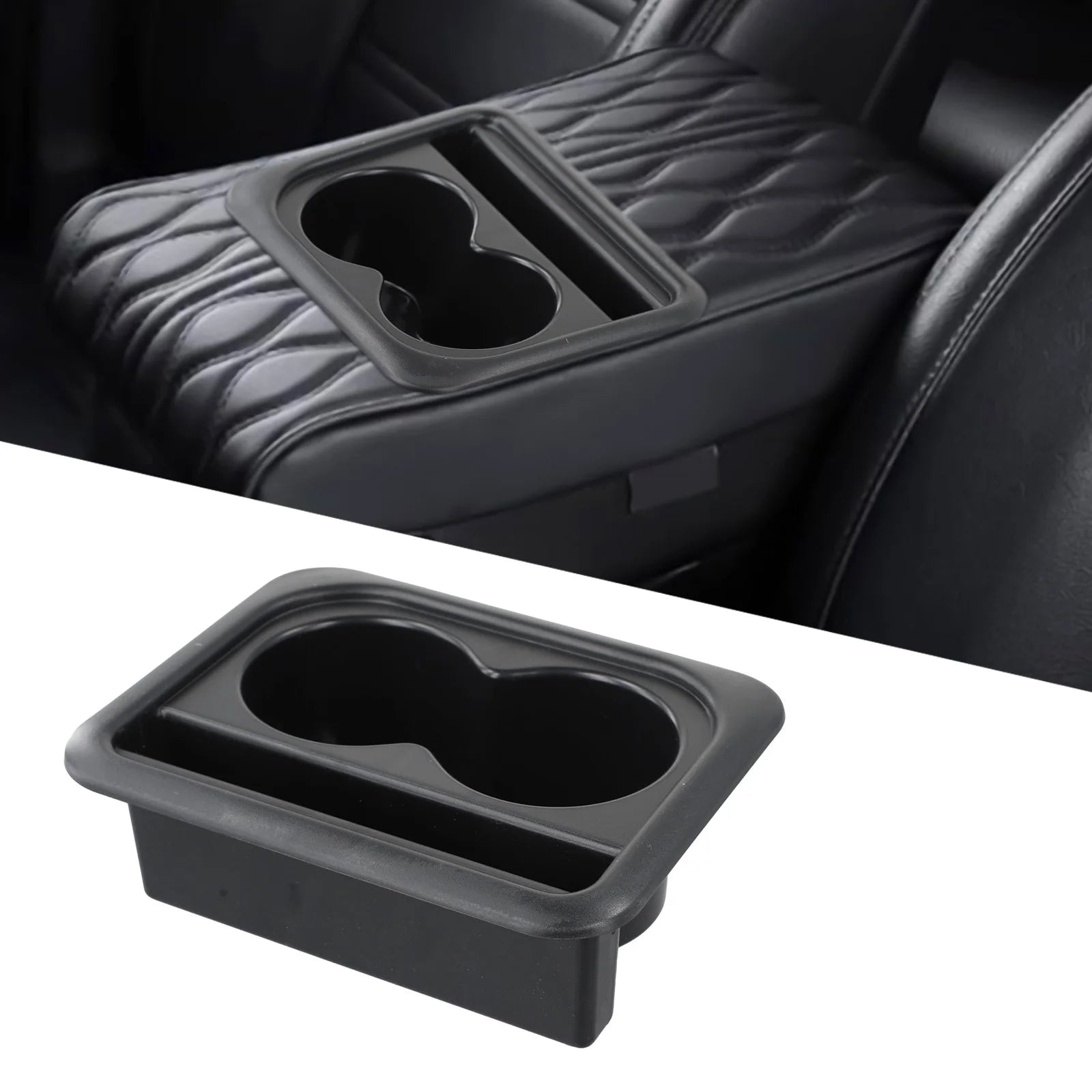 1x Tea Cup Holder Car Armrest Box Pad For Multifunctional Plastic ABS Cup Holder Storage Box Coaster Modification Accessories