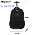 Multifunctional Trolley Backpack Men Business Trip Bags Large Capacity Waterproof Suitcase Laptop Travel Bag 2 Wheels Schoolbag