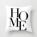 Black And White Geometric Portrait Double-sided Printed pillow cover Short plush Suitable living rooms sofas throw cushion cover
