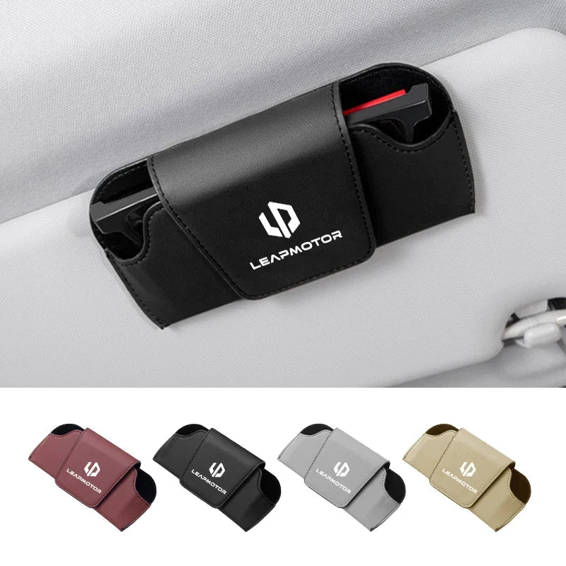 Car Sun Visor Glasses Case Sunglasses Holder Storage Box For Leapmotor C11 C10 B10 C16 C01 T03 Car Interior Accessories