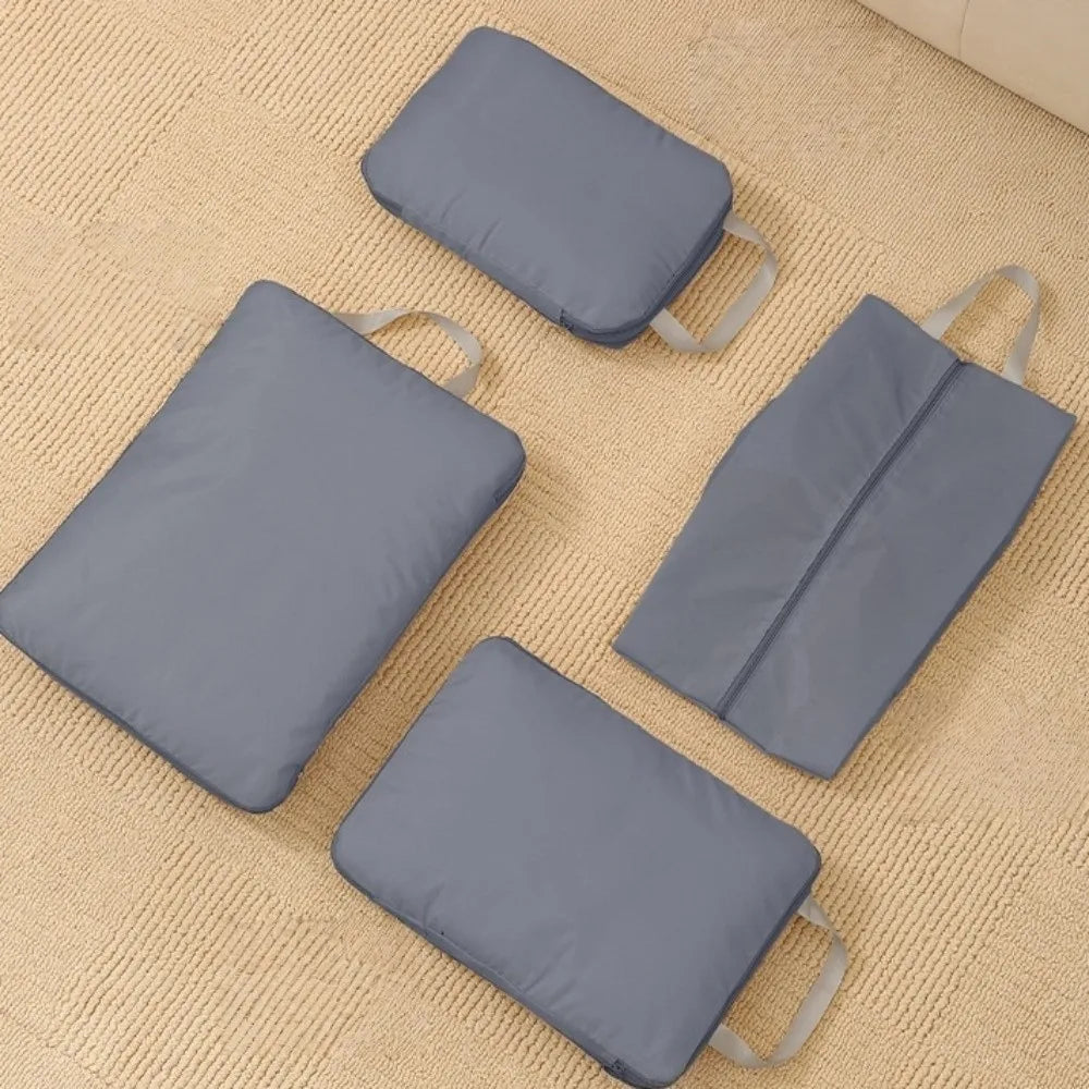 4pcs/set Large Capacity Luggage Compartment Packing Bag Lightweight Multifunctional Travel Storage Bag Cloth Separate