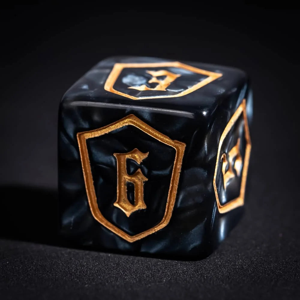 7Pcs Shield D6 Game Dices 6 Sides D6 Cubes New Design 16mm Standard Polyhedral Dice Set for Tabletop Role Playing Board Games