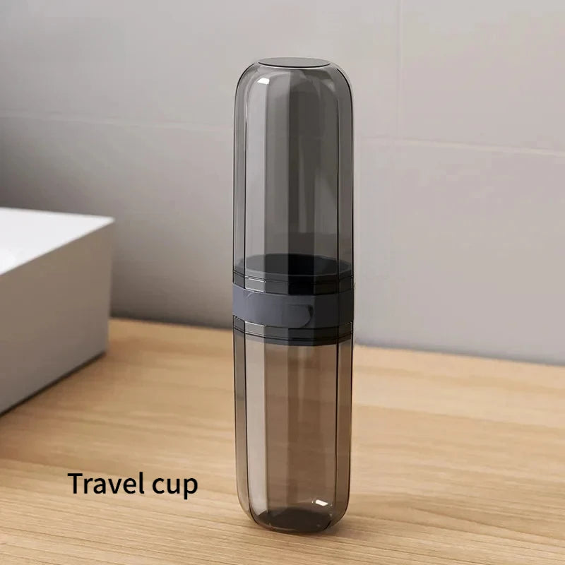 Portable Travel Toothbrush Holder, Leak-Proof & Dustproof Toothpaste Storage Case for Business Trips & Camping