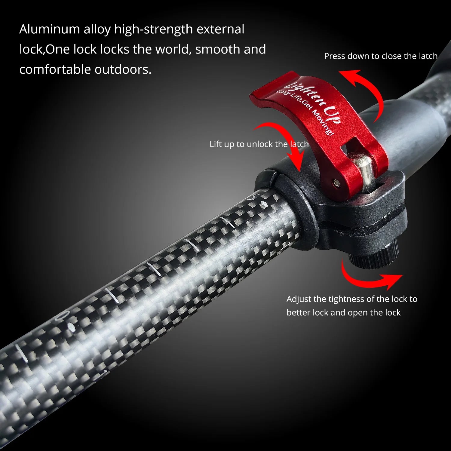 Adjustable Carbon Fibre Outdoor Trekking Poles EVA Cork Quick Adjustable Locks 1pc/2pcs Walking Sticks Ultralight Poles for Men