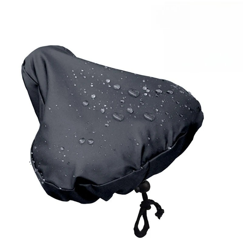 Bicycle Saddle Rain Cover with Drawstring Sunscreen Mountain Bike Road Bicycle Universal Cushion Waterproof and Dustproof Cover