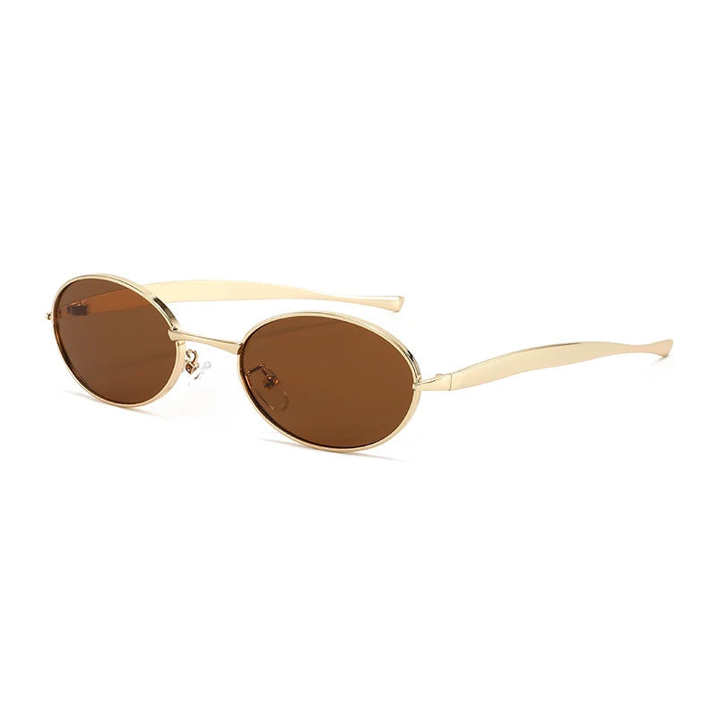 Hiking 1/3pcs New Small Oval Anti Light Glasses 2025 Women Y2K Metal Frame Luxury Brand Shades Fashion Punk Popular Eyewear