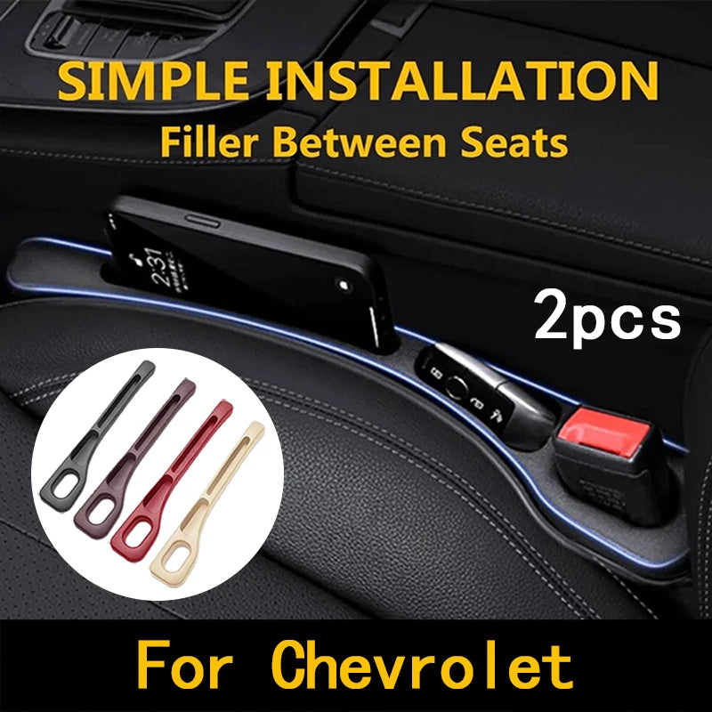 2Pcs For Chevrolet Cruze Malibu Colorado Suburban Equinox Blazer Camaro Car Seat Gap Filler Between Seat Crevice Accessories