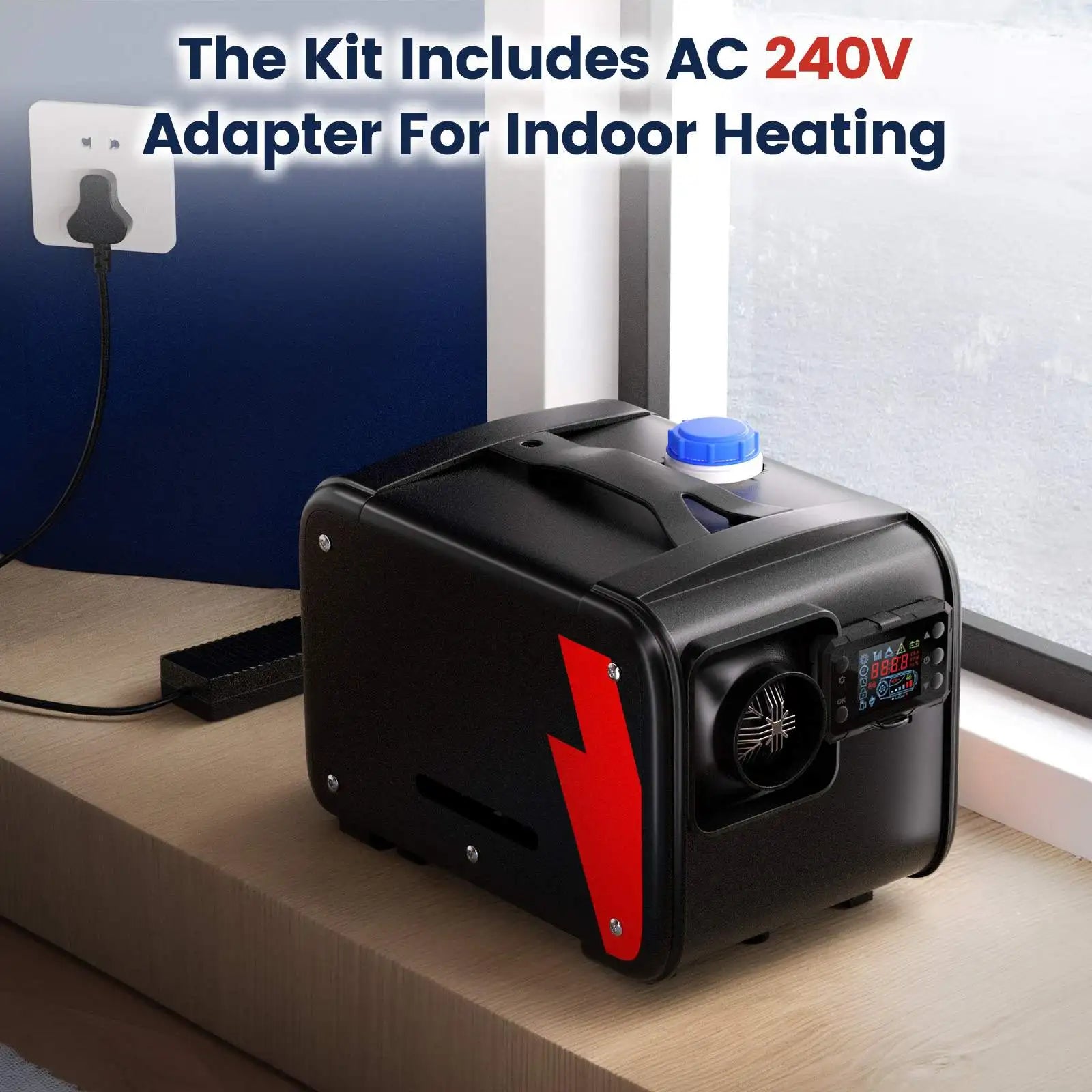 Hcalory Upgraded Portable All-in-one Diesel Heater 5-8KW 12V bluetooh Car Parking Heater with Remote Control and LCD Monitor