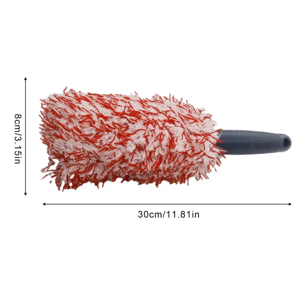 Car Wheel Brush Long Handle Auto Rims Cleaning Scrub Brushes Soft Plush Tire Scrubber Car Hubs Detailing Brush Car Maintenance
