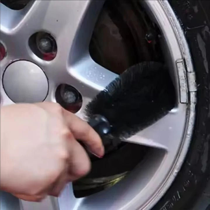 Car Wheel Tire Wash Cleaning Brush Car Rim Scrubber Cleaner Duster Handle Car Tyre Cleaning Detailing Brushes Car Cleaning Tools