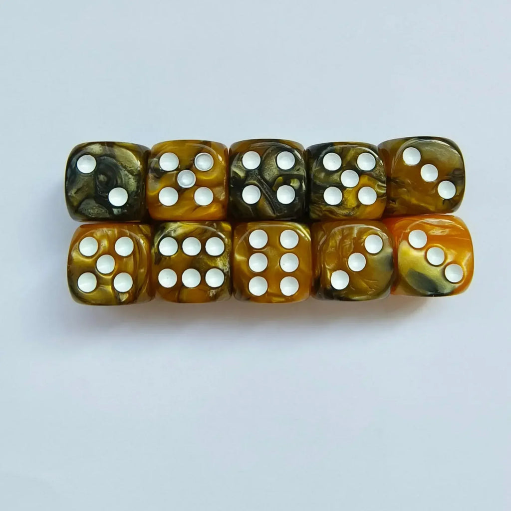 10pcs of 16MM Dual Color COC Dice Acrylic Digital Dice Dnd TRPG Cthulhu Running Team Board Game Dices Entertainment Dnd Dice Set