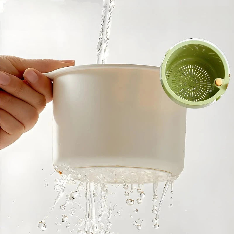 Kitchen Sink Strainer Basket with Faucet Hanging Waste Catcher And Draining Filter Press for Easy Dumping