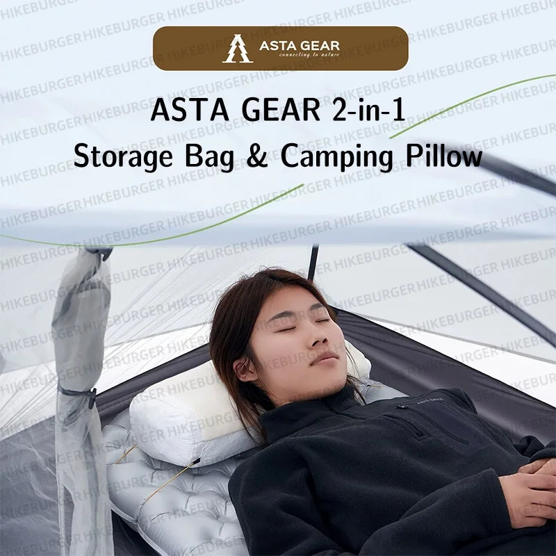 ASTA GEAR 2-in-1 Sorage Bag Camping Pillow 7L Ultralight Outdoor Hiking Tent Accessories sleeping bang