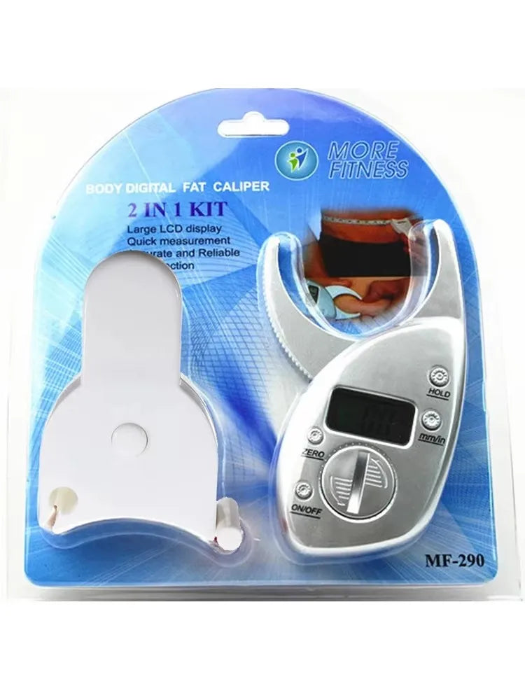 Digital Tape Measure and Body Fat Calipers Digital Body Fat Analyser + Tape Measure Set