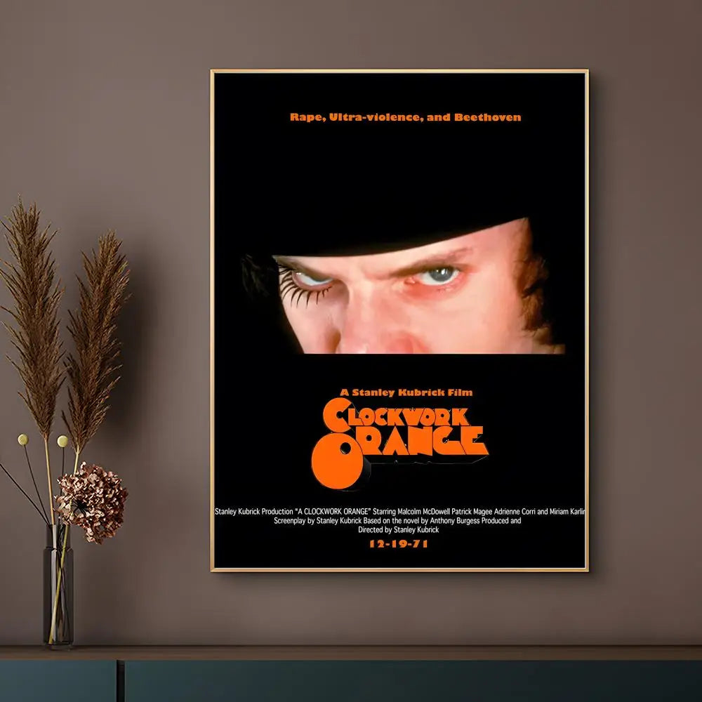 Classic Movie A Clockwork Orange Poster HD Waterproof Self-Adhesive Wall Art – Multi-Scene Use, Top Gift Pick