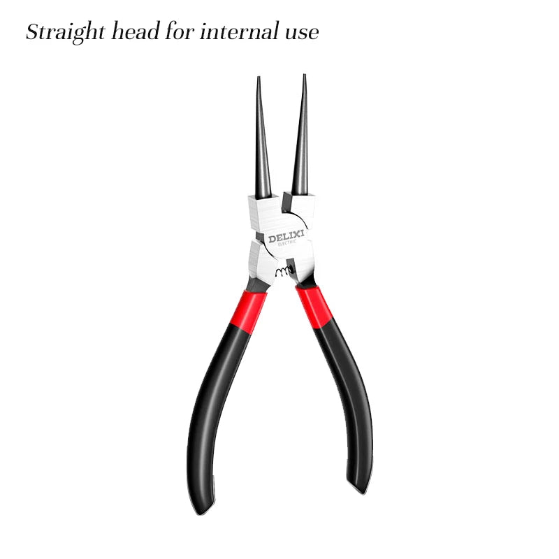 9 inch Snap Ring Pliers Set Heavy Duty Internal/External Circlip Pliers Kit Straight Bent Jaw for Ring Remover Retaining