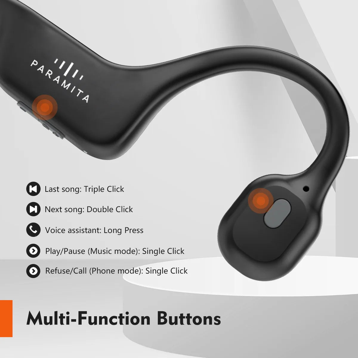 2024 Classic DG08 Bone Conduction Headphone Wireless Bluetooth Headset with MIC BT 5.3  Waterproof for Sport Running Workouts