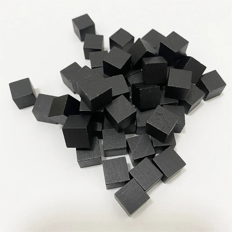 100Pcs/lots 10mm Wood Cubes Colorful Dice Chess Pieces Right Angle For Token Puzzle Board Games Early Education