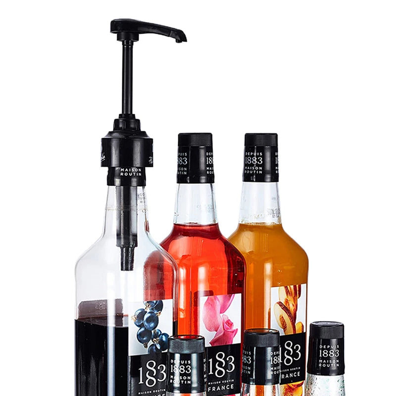 1PCS Coffee 1 Liter Dispenser Syrup Pump Black Liquid Dispenser for Syrup 10Ml Juice Bottle Dispenser Pump