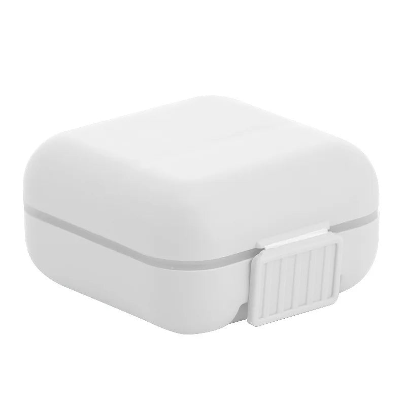 1PCS Travel portable dustproof medicine box with silicone ring double sealing compartment storage box and mini packaging box