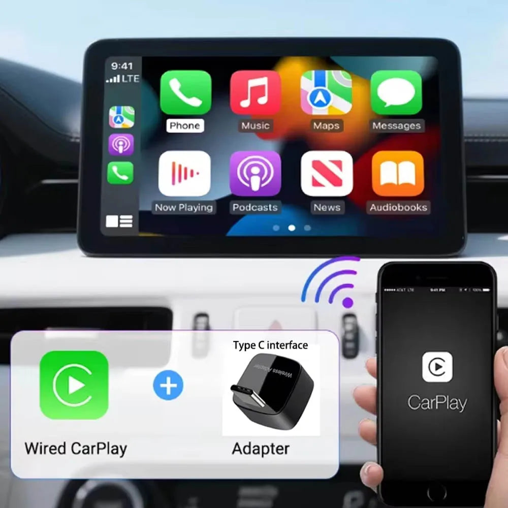 Skilldrive 2026 2 in 1 Ultra Mini Wireless CarPlay Adapter Android Auto AI Smart Box Intelligent Systems for Wired CarPlay Car