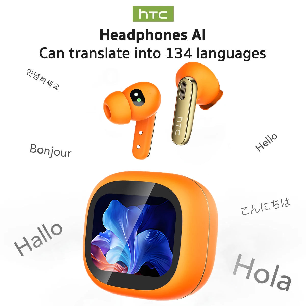 Wireless Earphones NE46 AI Translation Earbuds Bluetooth 5.4 Real-Time Translator HiFi Noise Cancelling In-Ear Headphones
