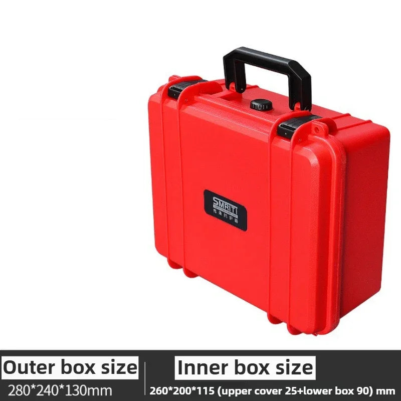 PP Thick Toolbox Organizer Storage Hardware Suitcase Empty Mechanical Workshop Toolbox Store Hard Drive Tools Case Packaging