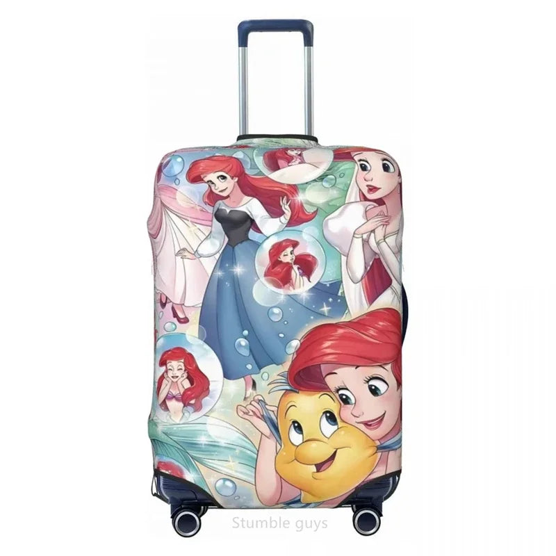 Stretchable Travel Luggage Protector Fashion Princess Pattern Fits 18-32 Inch Luggage Anti-Scratch Washable Suitcase Cover