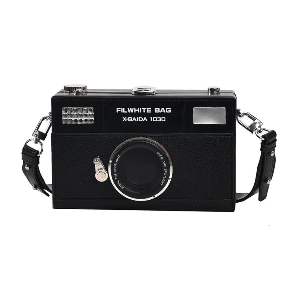 Elegant PU Camera Shoulder Bag Small Bag Shoulder Bag Funny Box Bag Crossbody Bag Large Capacity Wedding