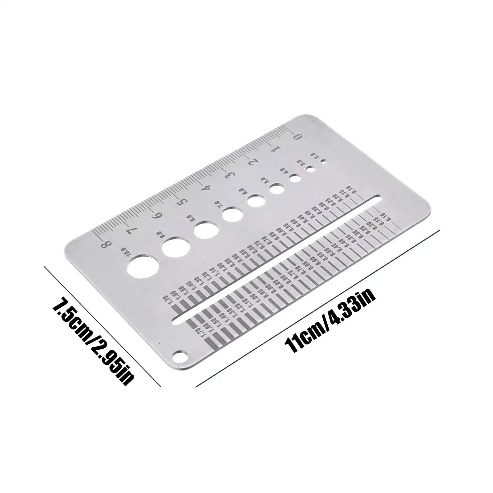 Stainless Steel Crack Width Gauge Card Precision Gap Measuring Tool for Concrete Wall Inspection, Home & Construction Monitoring