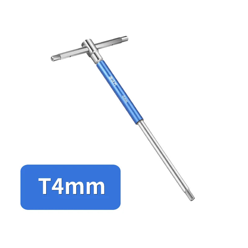 T-Type Hex Torque Wrench Mechanical Workshop Hand Tools Elongated Rotating Hexagonal Sliding Rod Screwdrivers 2-10mm