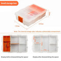 Multi Compartment Plastic Toolbox with 20 Grids Portable Storage Organizer for Tools Garage Repairs Home