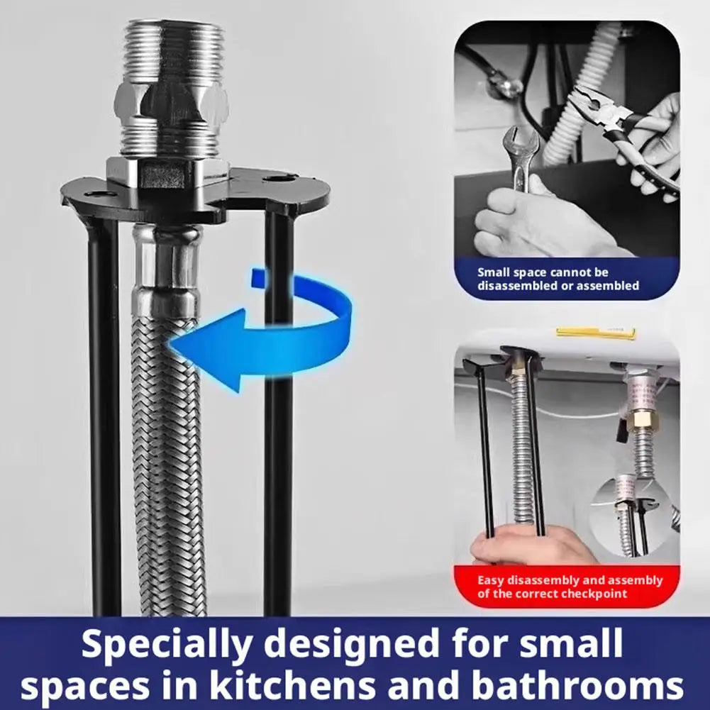 5-in-1 Sink Wrench Multifunctional Carbon Steel Faucet Hose Plumbing Pipe Wrench Bathroom Kitchen Sink Repair Set Hardware Tools