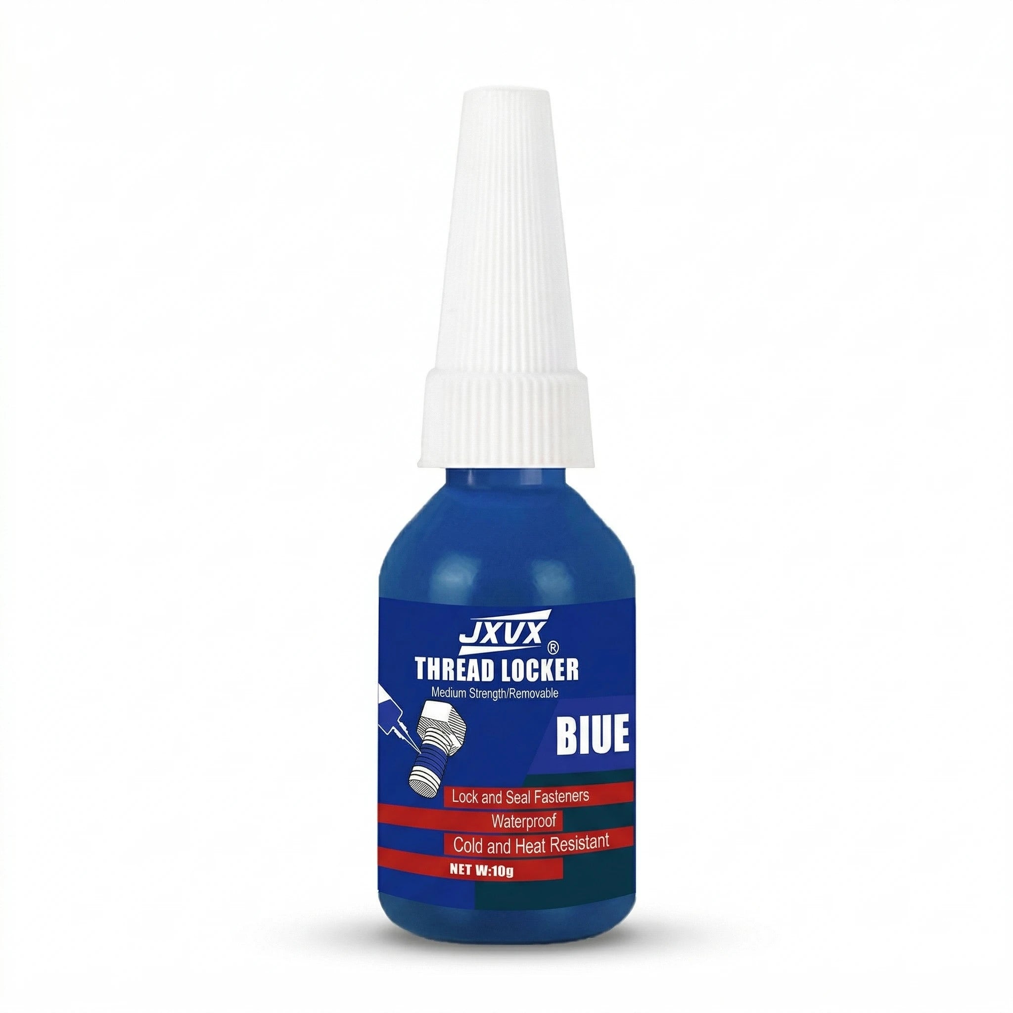 Medium Strength Blue Anaerobic Glue, (Equivalent to Loctite) Anaerobic Adhesive Sealant Medium-High Strength, Oil and High Temperature Resistant Blue, Removable, 10ml