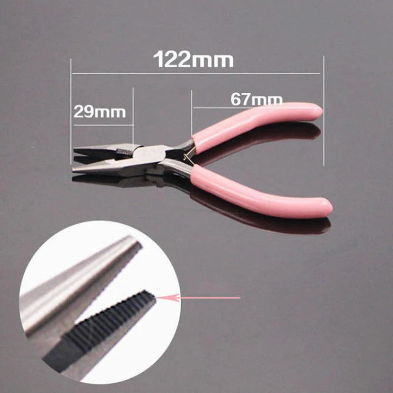 1PC Mini Pliers Diagonal Round Bent Needle Nose Handcraft Beading Insulated Cutter Pliers For Jewelry Making Tools