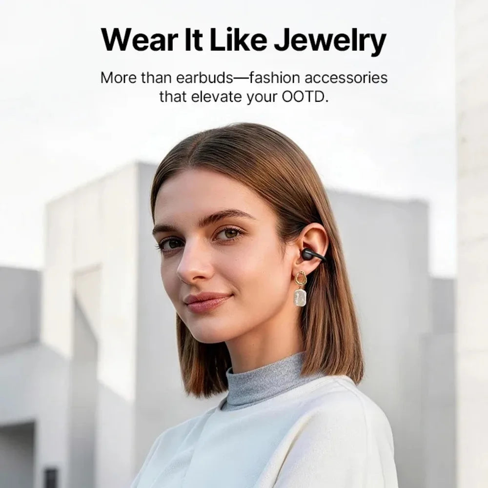 Baseus Bowie MC2 AIR Open Ear Clip-on TWS Earbuds Bluetooth 6.0 Wireless Headphones 4 Mic ENC Call Sports Earphones