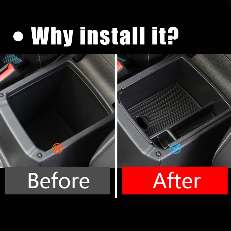 For Volkswagen VW Tiguan MK2 2016 2017 2018 2019 2020 2021 2022 2023 2024 Car Center Armrest Storage Box Glove Case Accessories