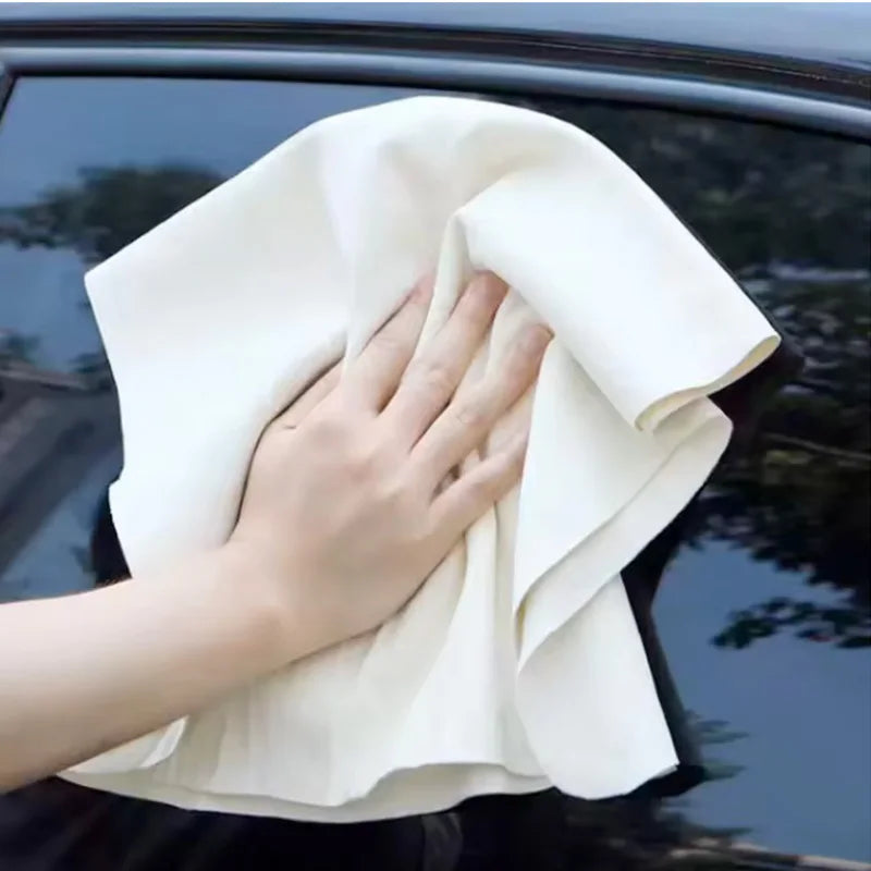 Artificial Suede Car Cleaning Cloth Chicken Leather Anti-Deerskin Glass Wiping Absorb Car Wash Towel for Vehicle Detailing