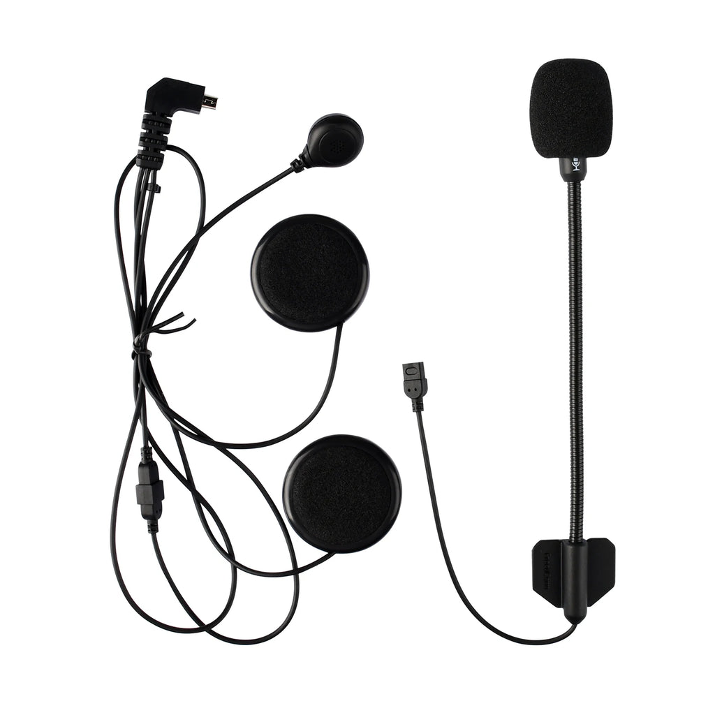 Freedconn Motorcycle Intercom Accessories 5 pin Hard Soft 2 in1 Mic Earphone for TCOM-SC/VB FDC-01VB COLO T-MAX T-REX FX KY PRO