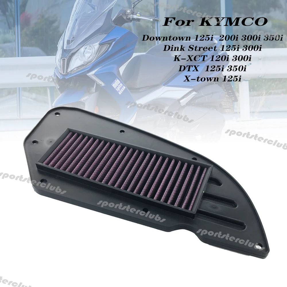 For KYMCO Downtown 125i 200i 300i 350i /Dink Street K-XCT D-TX 125i 300i Xtown Motorcycle High Flow Air Filter Cleaner Element