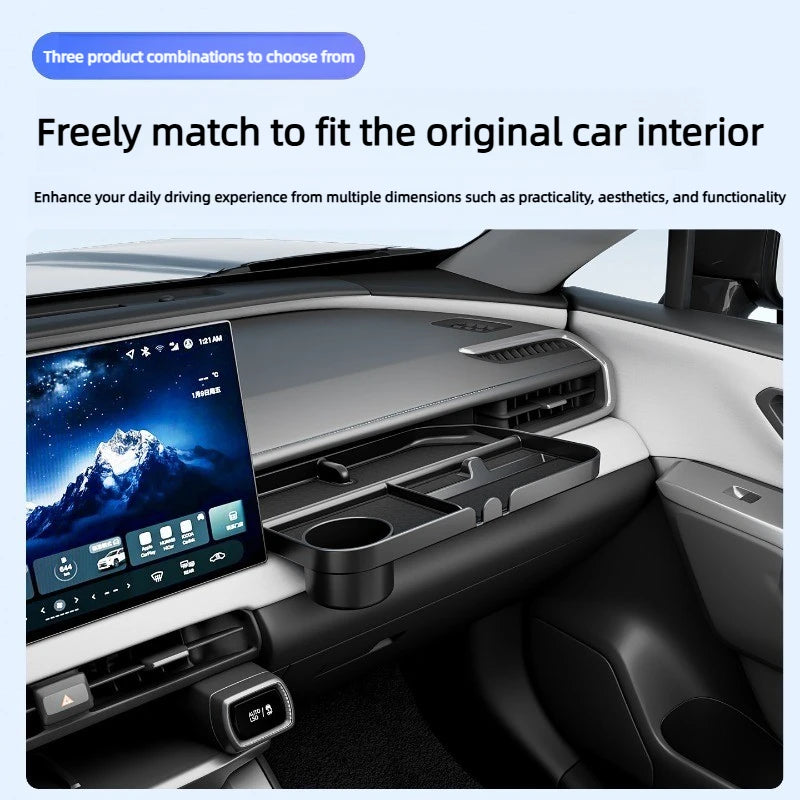 For Toyota RAV4 XA60 2026 2027 Car Passenger Side Dashboard Storage Box Water Cup Holder Phone Holder Expanded Organizer Tray