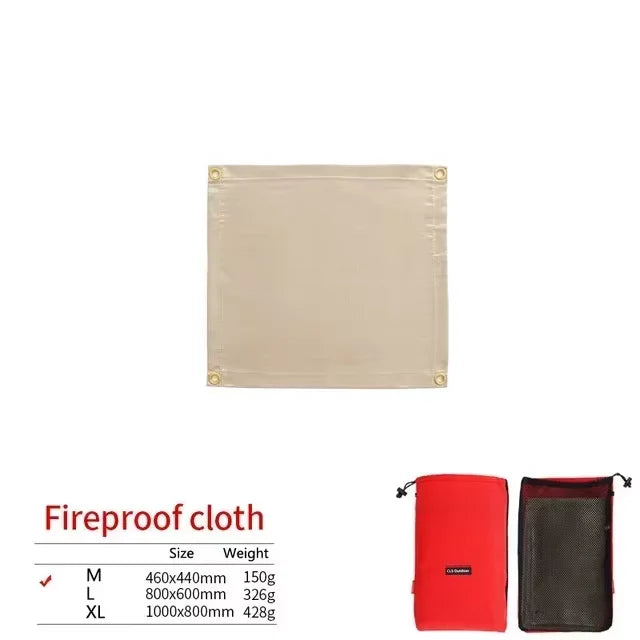 New Outdoor Camping Fireproof Cloth Picnic Barbecue Insulation Mat Flame Retardant High Temperature Fire Blanket Fiberglass Mat