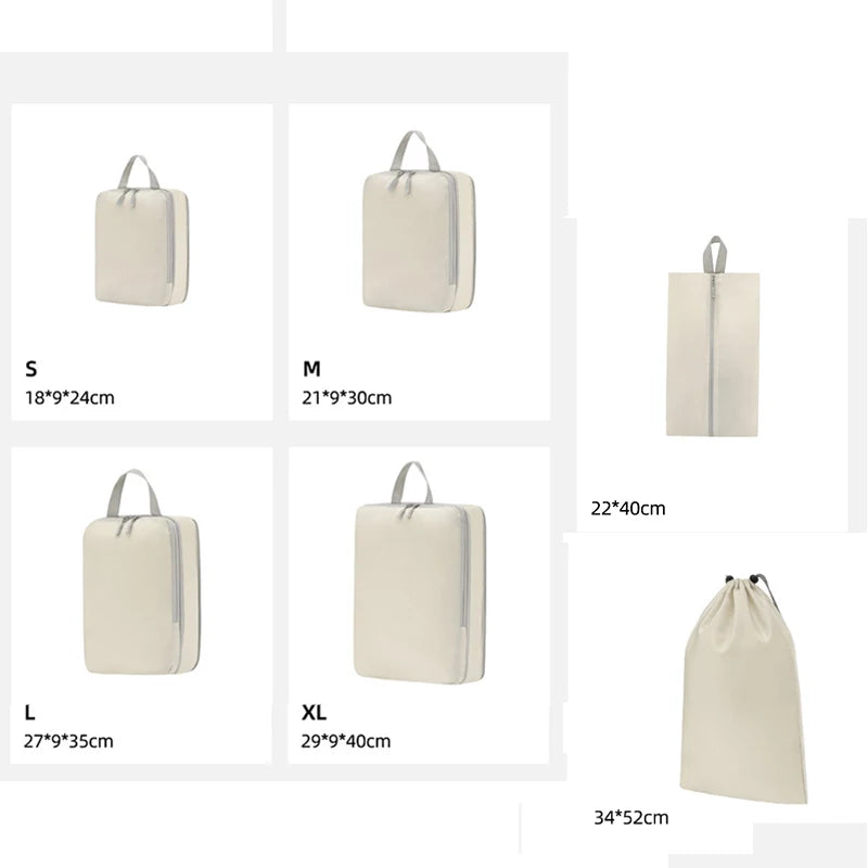 4/6PC Travel Set Storage Bags Clothes Digital Toiletries Shoes Organizer bag Student Dormitories Clothing Sorting Bags Packing C