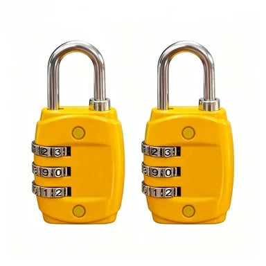 Mini Zinc Alloy 3-Digit Combination Padlock in Multi Colors, Security Password Lock for Luggage Suitcase Backpack Drawer Cabinet