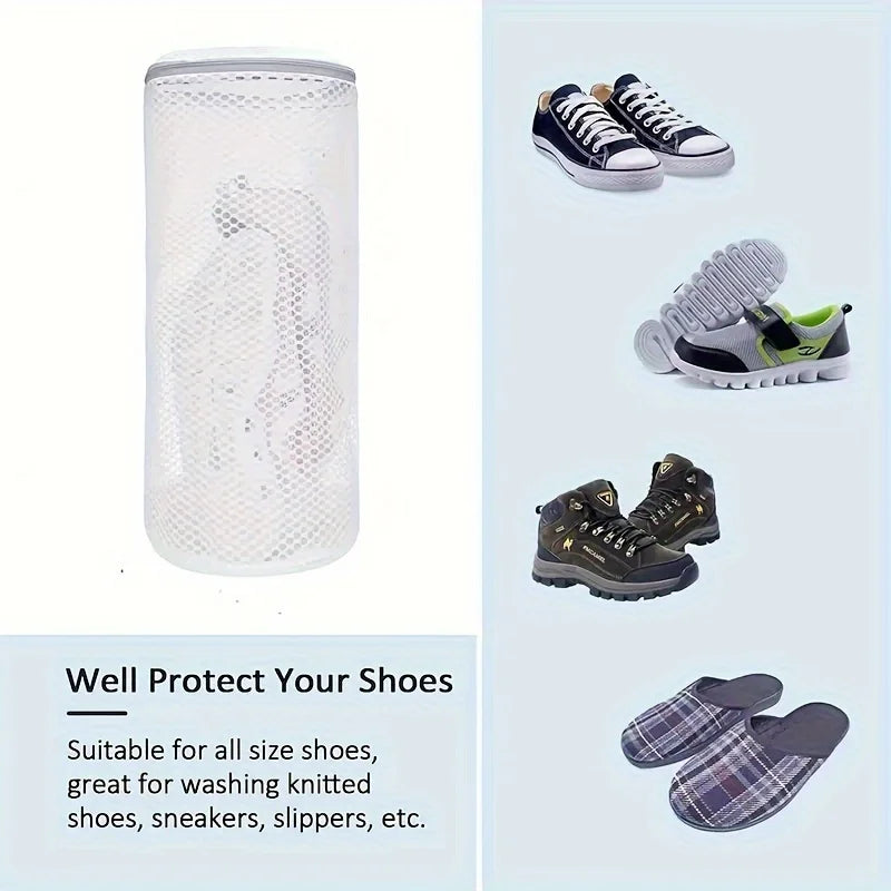 2pcs Shoes Washing Bags, Sneaker Mesh Washing Bag, Shoe Cleaning Laundry Bag, For Sneaker, Boost, Slipper