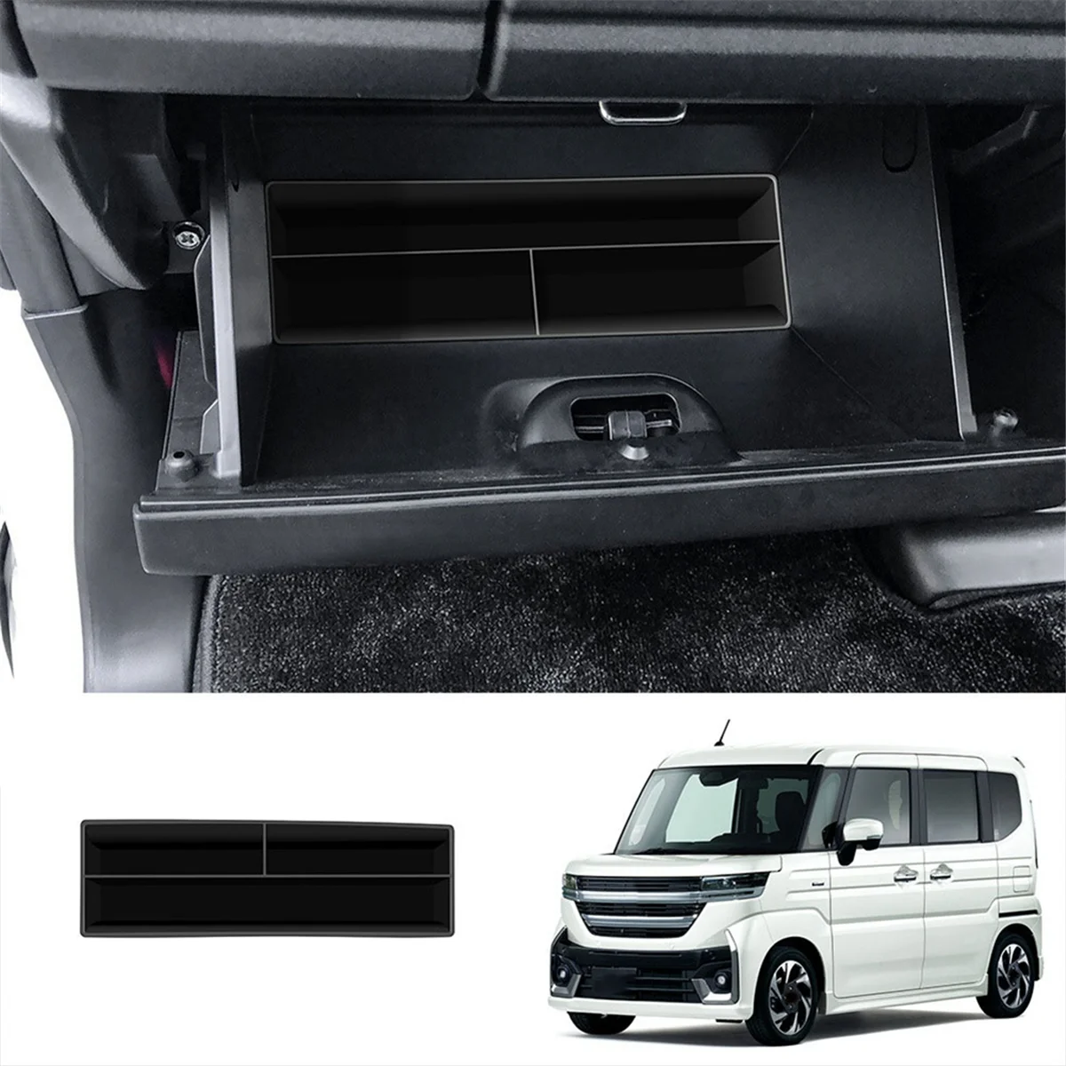 Z0C-hCar Passenger Glove Box Storage Box for Suzuki SPACIA 2024 SPACIA Custom MK04 Series Organizer