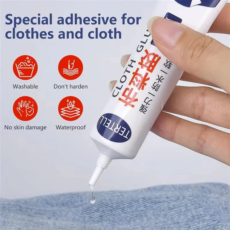 Quick Dry Fabric Glue Waterproof Fabric Patching Glue Versatile Fabric Repair Seam Adhesive for Clothing Textiles
