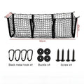 Universal 3-Column Cargo Net Trunk Bed Organizer Mesh Storage Net Bed Grocery Auto Holder Pickup Truck Bed Truck Accessories