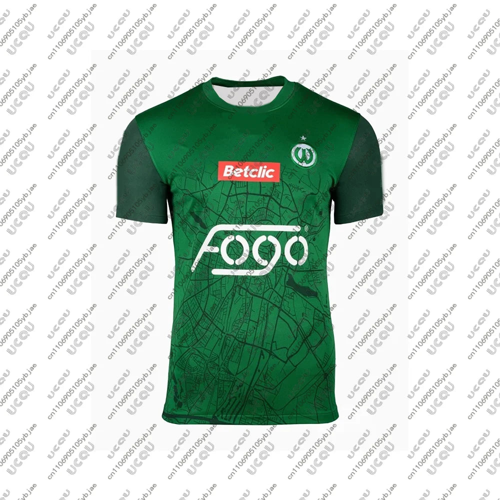 2026 Mens Kids Male Boys Adult Home Breathable Football Jersey Top Quick-drying Soccer Sports Away Gift W-Warta P-Poznań